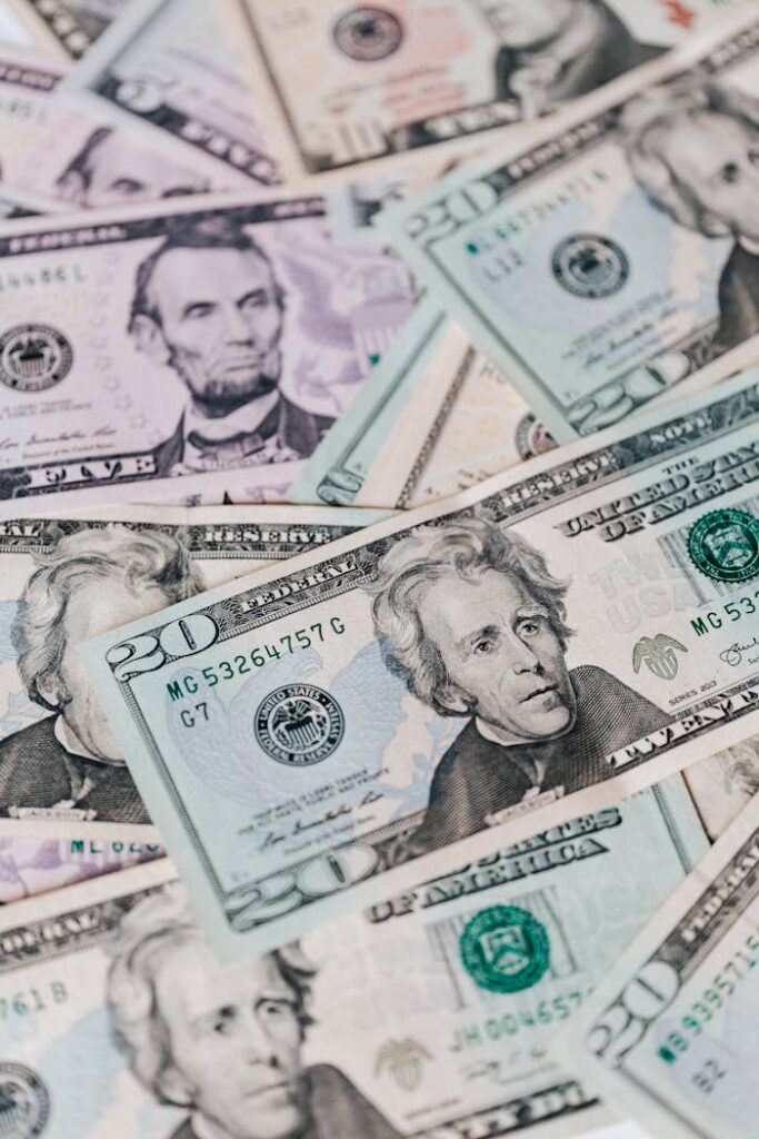 pexels photo 4386469 Detailed image of US dollar bills showcasing currency and wealth. Perfect for financial themes.